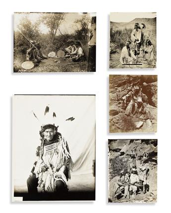 (AMERICAN INDIANS--PHOTOGRAPHS.) De Lancey Gill, photographer. Portrait of the Oglala leader White Mountain.